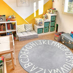 Topotdor Round ABC Area Rug, 96 Inch Soft Floor Carpet - Image 2