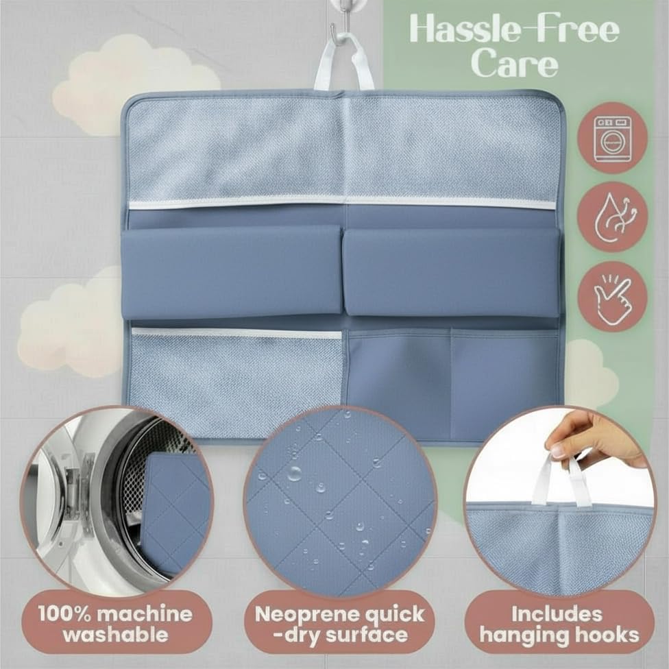 2inch Extra Thick Baby Bath Kneeler and Elbow Rest Pad Set + Hooded Towel - Image 6