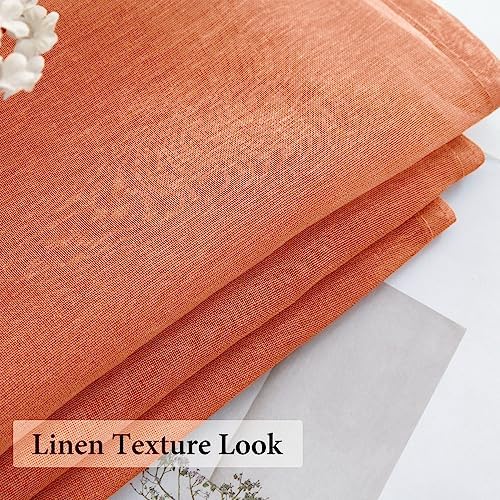 MIULEE Burnt Orange Fall Window Valance 1 Panel 60W x 18L - Image 3