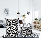 Rectangle Cow Basket Cow Print Storage Bins Cute Canvas Organizer Bin - Image 5