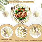 Geosar 200 Pcs Gold Round Disposable Paper Placemats Set 13 Inch - Image 5