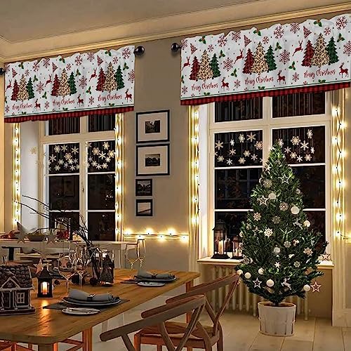 Merry Christmas Valance Kitchen Curtains - Image 4