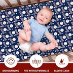 Peryiter 3 Pcs Baseball Crib Sheet Set Baby Crib Bedding Set Includes 52"x28" - Image 4