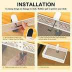 Under Desk Drawer, Clamp on Desk Organizer Under Table Hanging Desk Storage - Image 5