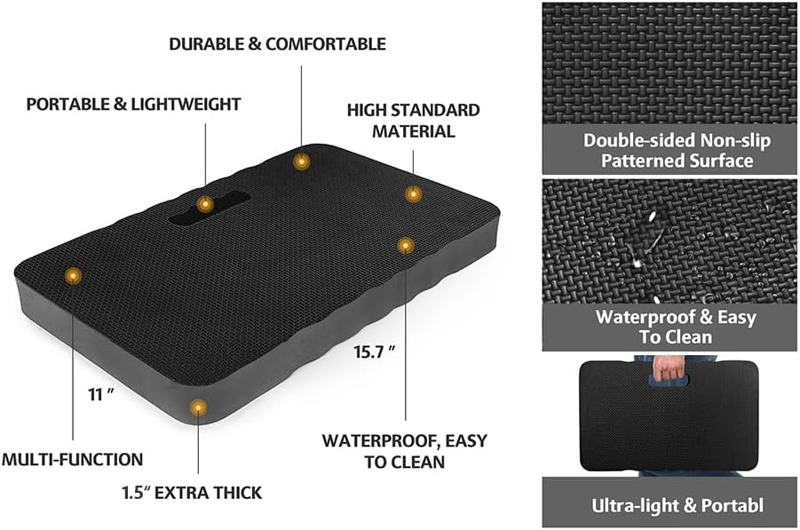 HOOPLE Extra Thick Kneeling Pad, Soft Foam Kneeling Cushion, Waterproof - Image 3