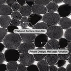 WELTRXE Pebbles Bath Mat for Tub Black Non-Slip Bathtub Mat - Image 3