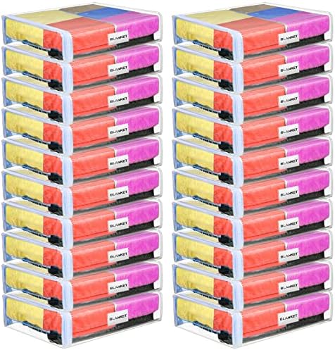 Kenning 20 Pcs Clear Zippered Storage Bags by Kenning
