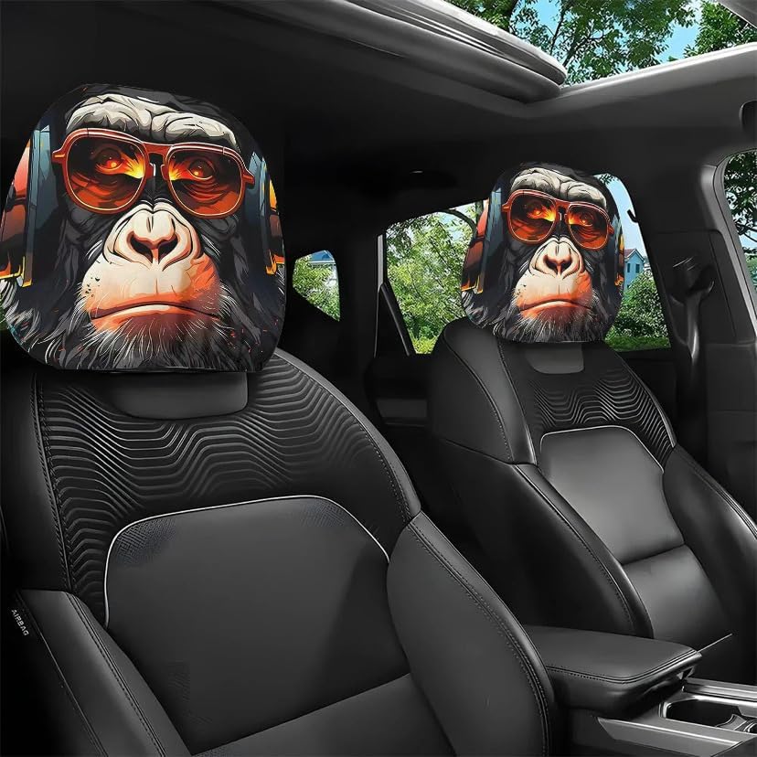 Funny Cartoon car headrest Cover, 2 Pieces Set of Cute Funny Eyes, Suitable by Unknown