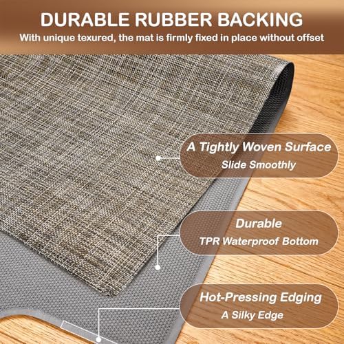 Office Chair Mat for Hardwood Floor, Heavy Duty Textilene Floor Protector for - Image 3