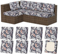 8Pcs Outdoor Cushion Covers, Stretch Patio Furniture Couch Chair Slipcovers by VORSHAPE