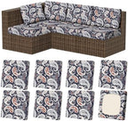 8Pcs Outdoor Cushion Covers, Stretch Patio Furniture Couch Chair Slipcovers by VORSHAPE