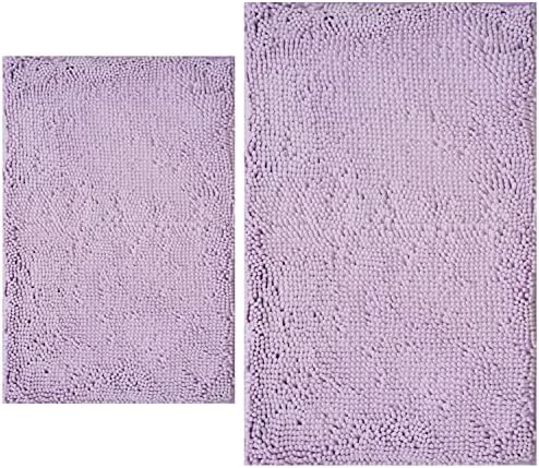 BOANKODU Bathroom Rugs Sets 2 Piece, Extra Soft Chenille Bath Mat Absorbent by BOANKODU