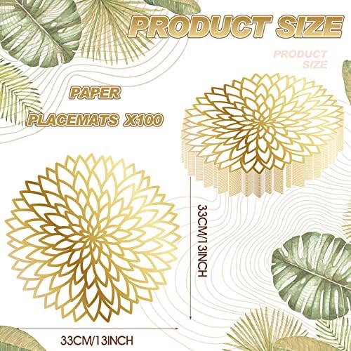 Sinmoe 100 Pcs Disposable Paper Placemats Bulk - Image 2