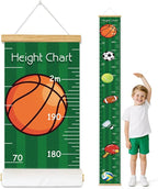 Canvas Baby Kids Growth Chart, Sports Height Measurement Wall Hanging by BAEMEFLE