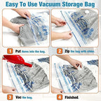 Vacuum Storage Bags, 10 Small Space Saver Vacuum Seal Bags, Space Bags - Image 3