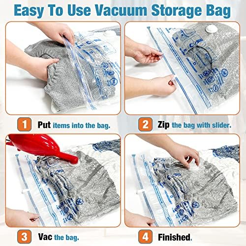 Vacuum Storage Bags, 10 Small Space Saver Vacuum Seal Bags, Space Bags - Image 3