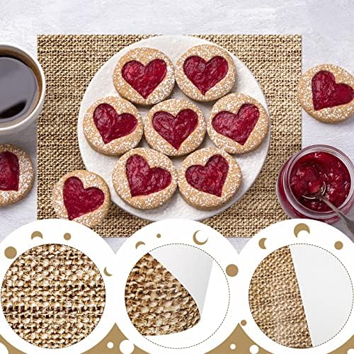 100 Pcs Disposable Burlap Printed Paper Placemats 11.02 x 13.8 Inch Rustic - Image 5
