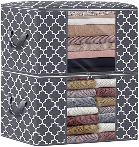 Storage Bags 100L 2Pack Clothes Organization and Storage Containers by WiseLife