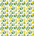 Lemon Placemats Set of 6 Summer Plastic Table Mat 17×13×0.04in by OBUSATT