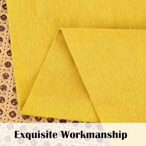 FRAMICS Farmhouse Kitchen Curtains 24 Inch Length, Rustic Cotton Linen Tier - Image 4