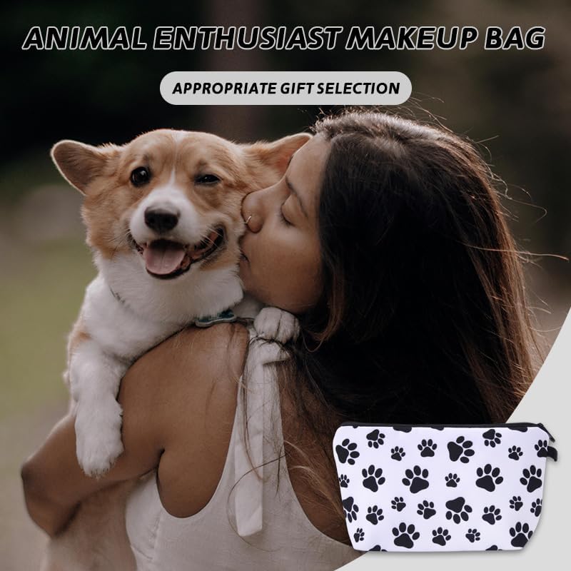 Dog Footprint Makeup Bag Pet Paw Cosmetics Pouch - Image 4