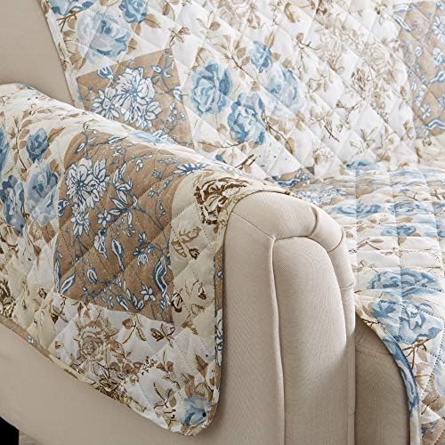 Great Bay Home Reversible Floral Patchwork Loveseat Furniture Protector - Image 6