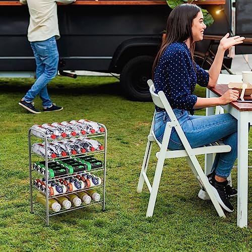 Water Bottle Holder Organizer 5 Tier Water Bottle Storage Rack, Freestanding - Image 6