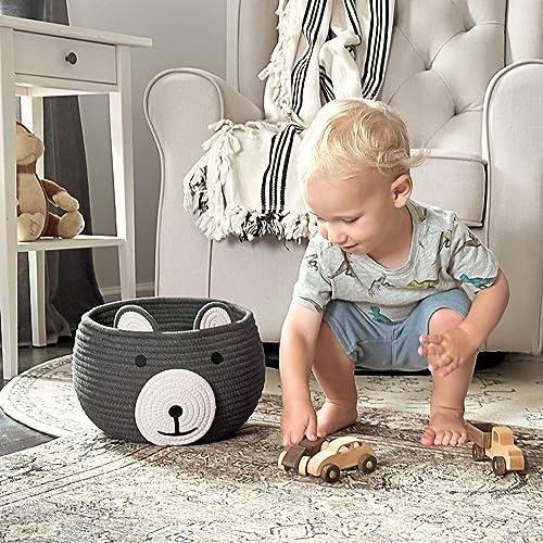 CherryNow Baby Basket for Gifts Empty, Cute Bear Design - Image 2