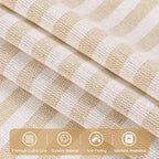 ASPMIZ Linen Kitchen Curtains 24 Inch Length, Farmhouse Boho Button Kitchen - Image 6