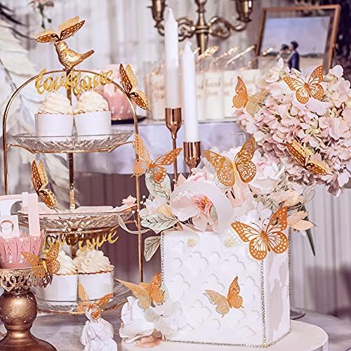 SAOROPEB 3D Butterfly Wall Decor, Removable Metallic Wall Sticker Room Mural - Image 2