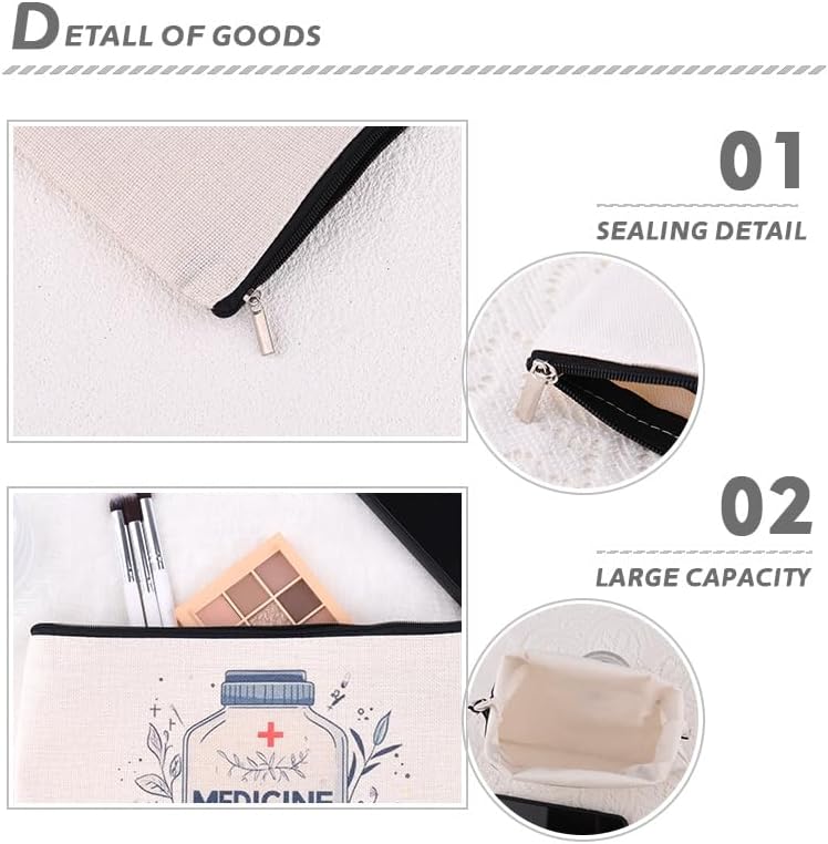 Medicine Pill Organizer Bag for Nurse Multifunctional Med Makeup Storage Bags - Image 3