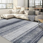 Nakagishi Boho 6x9 Area Rug Living Room Rugs Machine Washable Blue by NakagishiAreaRug