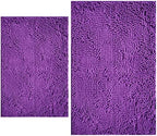 Bathroom Rugs Sets 2 Piece, Extra Soft Chenille Bath Mat Ultra Absorbent by BOANKODU