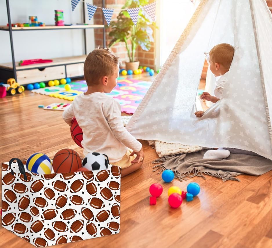 Rectangular Football Basket Kids Baby Storage Basket Cute Kids Toy Storage Bin - Image 5