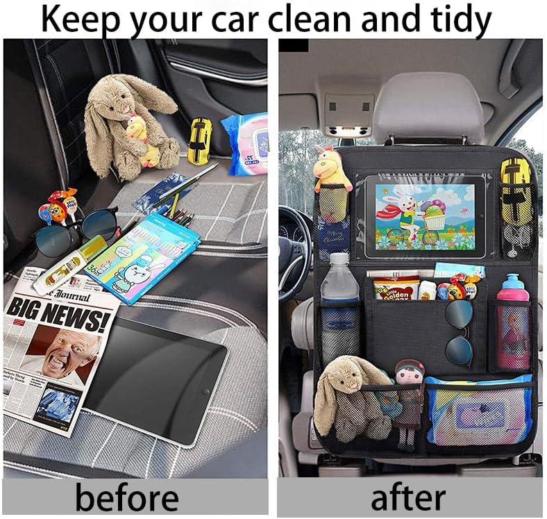 Car Back Seat Organizer with Tablet Holder, Large Capacity Auto Organizer - Image 3