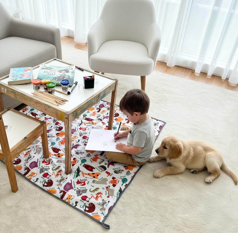 Waterproof High Chair Splat Mat – Machine Washable Floor & Table Protector - Image 7